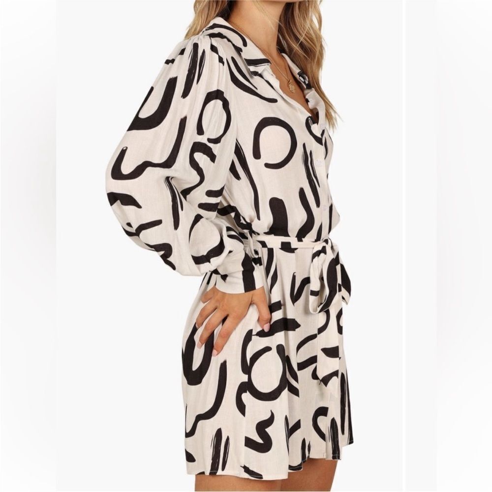 Petal & Pup Cosmo Belted Mini Shirtdress NWT size L - Picture 3 of 5